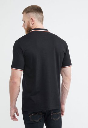 Polo Negro-Terracota-Blanco Chevignon