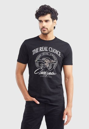 Camiseta Negro-Blanco CHEVIGNON