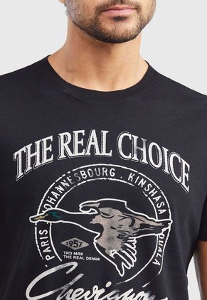 Camiseta Negro-Blanco CHEVIGNON