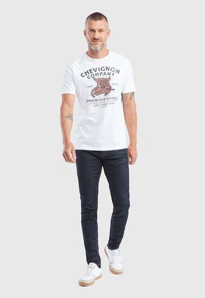 Camiseta Blanco-Negro-Café CHEVIGNON