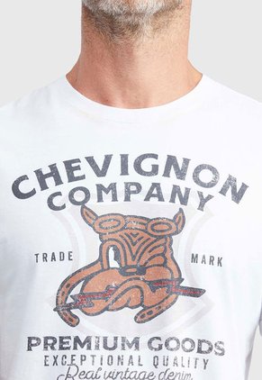 Camiseta Blanco-Negro-Café CHEVIGNON