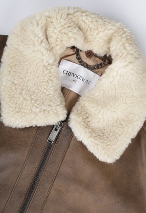 Chaqueta Cuero CHEVIGNON Café