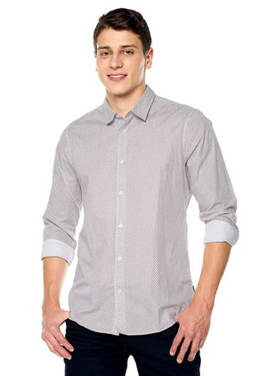 Camisa Blanco-Vinotinto Chevignon