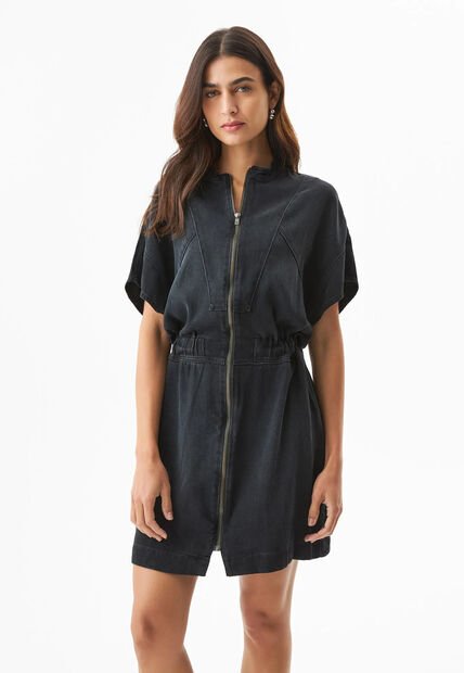 Vestido Corto Denim CHEVIGNON Negro