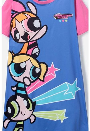 Pijama De Las Chicas Superpoderosas Azul Tipo Batola Para Niña 12