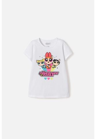 Camiseta De Las Chicas Superpoderosas Blanco Para Niña 4 CHICAS SUPERPODEROSAS