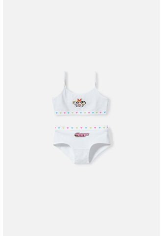 Conjunto De Top Y Panty De Las Chicas Superpoderosas Blanco  Para Niña 8 CHICAS SUPERPODEROSAS