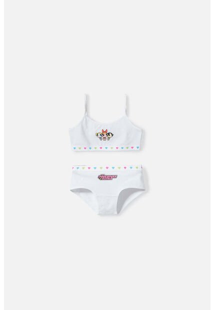 Conjunto De Top Y Panty De Las Chicas Superpoderosas Blanco  Para Niña 8
