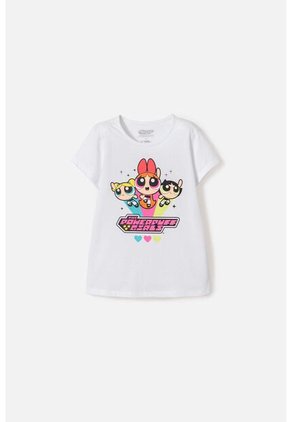 Camiseta De Las Chicas Superpoderosas Blanco Para Niña 10