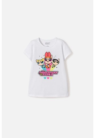 Camiseta De Las Chicas Superpoderosas Blanco Para Niña 8 CHICAS SUPERPODEROSAS