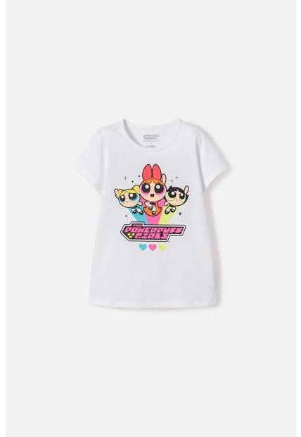 Camiseta De Las Chicas Superpoderosas Blanco Para Niña 8