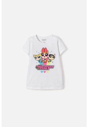 Camiseta De Las Chicas Superpoderosas Blanco Para Niña 8