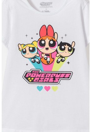 Camiseta De Las Chicas Superpoderosas Blanco Para Niña 8