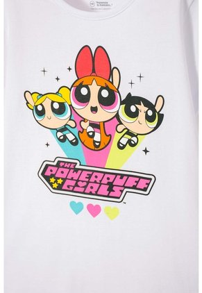 Camiseta De Las Chicas Superpoderosas Blanco Para Niña 8