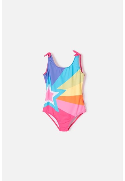 Vestido De Baño De Las Chicas Superpoderosas Multicolor Manga Sisa Para Niña 12