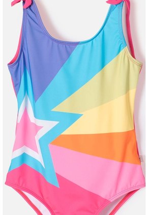 Vestido De Baño De Las Chicas Superpoderosas Multicolor Manga Sisa Para Niña 12