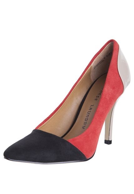 Tacón Alto Chinese Laundry Negro-Rojo-Beige - Compra Ahora | Dafiti Colombia