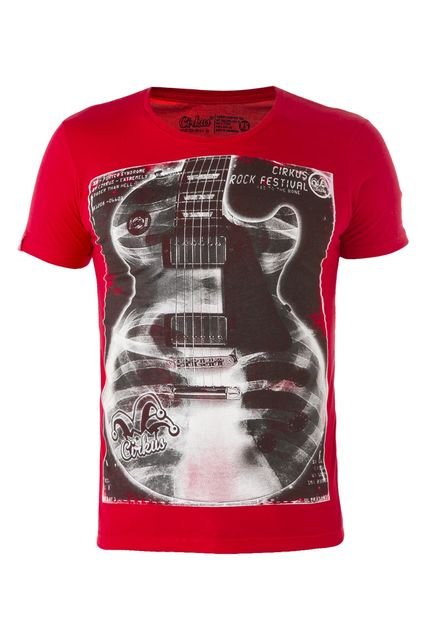Camiseta Cirkus Rojo-Gris