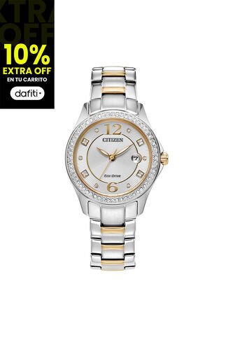 Reloj Citizen Mujer Cristal. Acero Inoxidable Plateado FE1146-71A Citizen