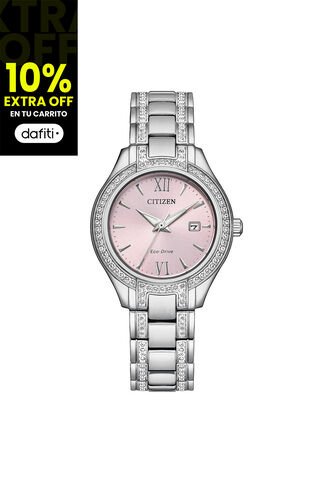 Reloj Citizen Mujer Silhouette Cristales. Acero Inoxidable Plateado FE1230-51X Citizen