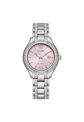 Reloj Citizen Mujer Silhouette Cristales. Acero Inoxidable Plateado FE1230-51X