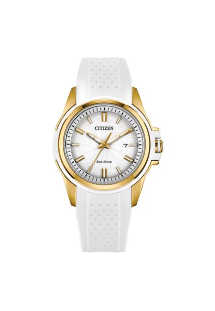 Reloj Citizen Mujer Sport Casual. Silicona Blanco FE1262-03A