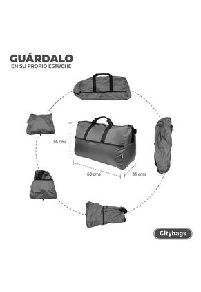 Maleta Xl Plegable Citybags Negro