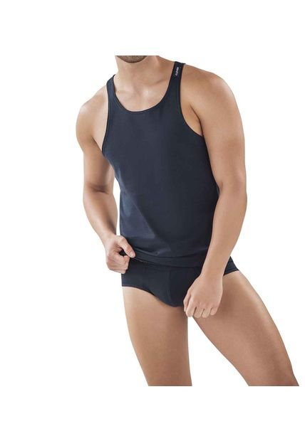 Camisilla Básica Para Hombre Progress Tank-Top Clever-Negro