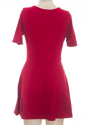 Vestido Vinotinto Forever 21 (Producto De Segunda Mano)