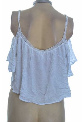 Blusa Blanca Forever 21 (Producto De Segunda Mano)