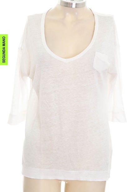 Blusa Blanca Massimo Dutti (Producto De Segunda Mano)