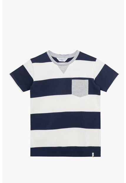 Camiseta Felipe Manga Corta Azul Para Niño