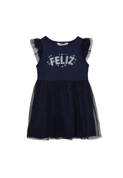 Vestido Azul Oscuro Codelin Bebe Niña 190255