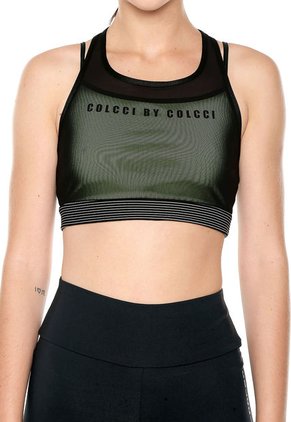 Top Negro-Amarillo-Blanco Colcci Fitness