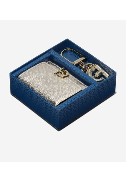 Billetera Casual Cole Haan Original Town Card Plateado Mujer