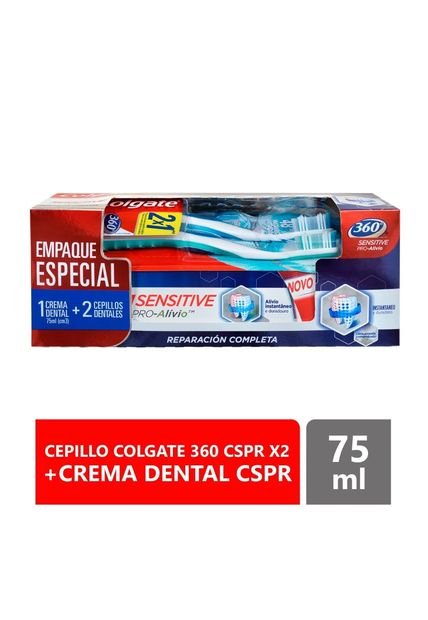Oferta Colgate Sensitive Pro Alivio Con 2 Cepillos Dentales