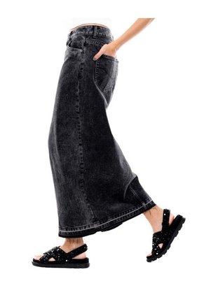 Maxi Falda Con Abertura En Frente Color Blue