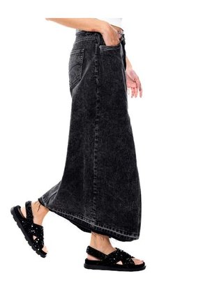 Maxi Falda Con Abertura En Frente Color Blue