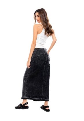 Maxi Falda Con Abertura En Frente Color Blue