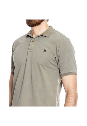 Polo Logo Bordado Teñido Old Wash Color Blue