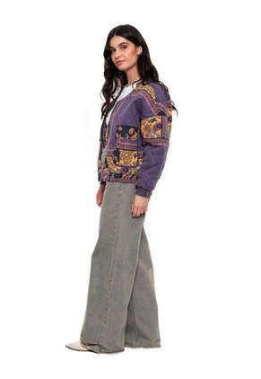 Chaqueta Acolchada Estampada Color Blue