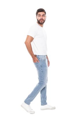 Regular Fit Jeans Tono Claro Eco Recycle Color Blue