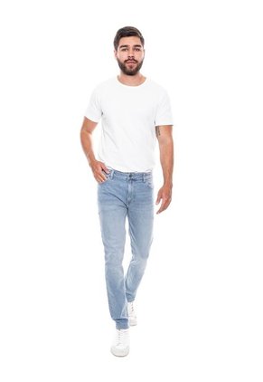 Regular Fit Jeans Tono Claro Eco Recycle Color Blue