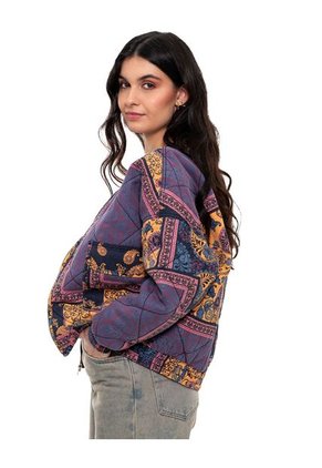 Chaqueta Acolchada Estampada Color Blue