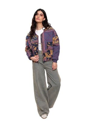 Chaqueta Acolchada Estampada Color Blue