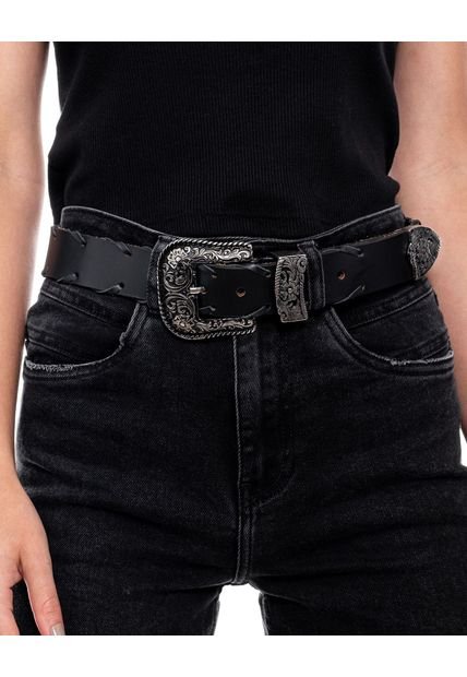 Correa Texana Con Tira Entrelazada Color Blue