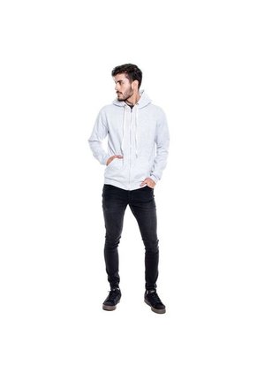 Buzo Perchado Con Capucha Y Cremallera En Frente Color Blue