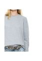 Buzo En Burda Cuello Redondo Con Recogido En Hombros Color Blue de Color Blue