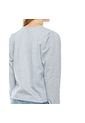Buzo En Burda Cuello Redondo Con Recogido En Hombros Color Blue de Color Blue