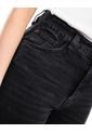 Black Denim High Waist Mom Fit Jeans Con Botonadura Interna Color Blue de Color Blue